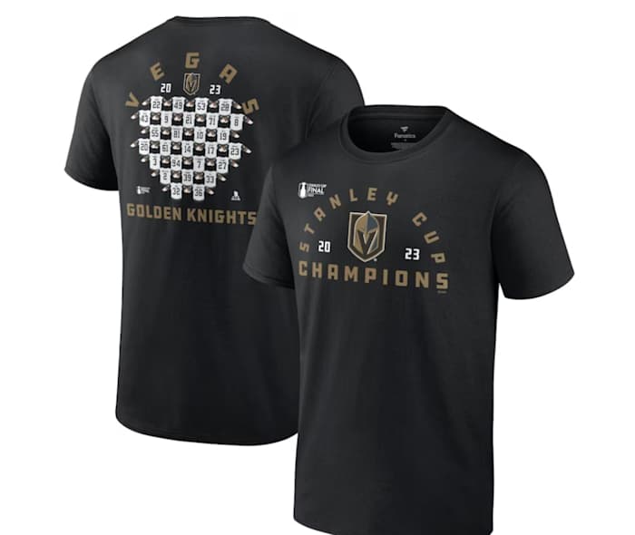 Vegas Golden Knights 2023 Stanley Cup Champions Jersey Roster T-Shirt - $37.99